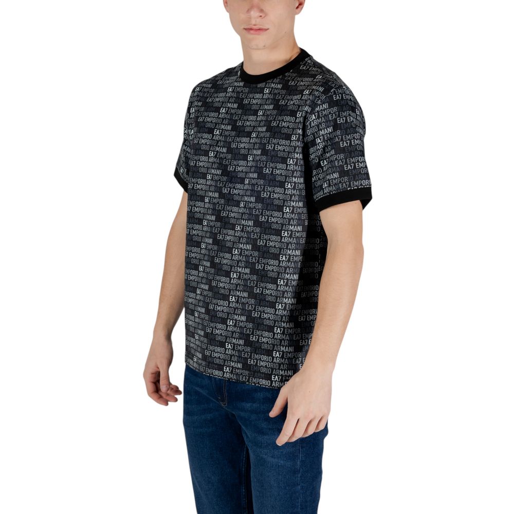 EA7 Emporio Armani Black Cotton Sportswear